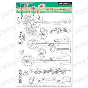 Penny Black Clear Stamp - Floral Impressions