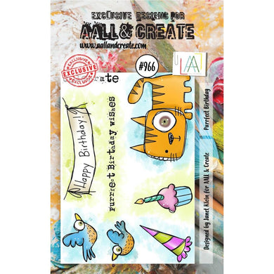 AALL & Create Clear Stamps - Purrfect Birthday