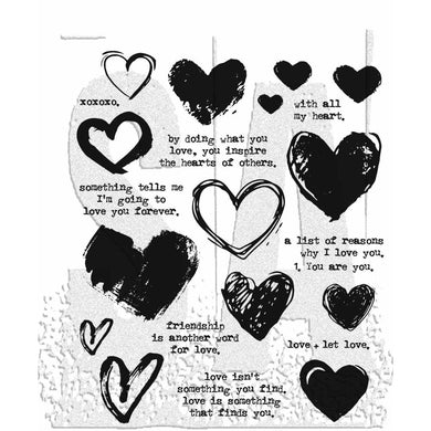 Tim Holtz Rubber Stamp by Stampers Anonymous - Love Notes CMS477