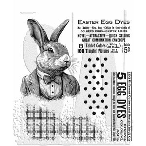Tim Holtz Rubber Stamp by Stampers Anonymous - Mr. Rabbit CMS478