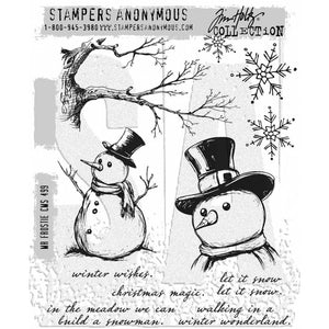 Tim Holtz Rubber Stamp by Stampers Anonymous - Mr. Frostie CMS499