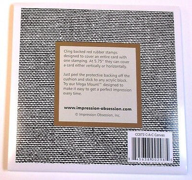 Impression Obsession Cover-A-Card Rubber Background Stamp - Canvas