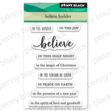 Penny Black Clear Stamp Mini - Believe Builder
