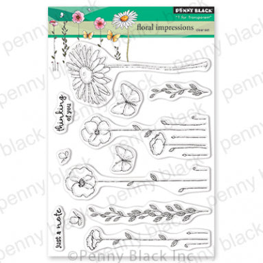 Penny Black Clear Stamp - Floral Impressions