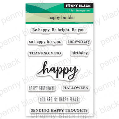 Penny Black Clear Stamp Mini - Happy Builder