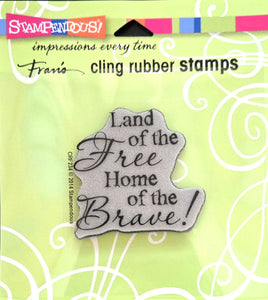 Stampedous Cling Rubber Stamps - Free and Brave CRF234