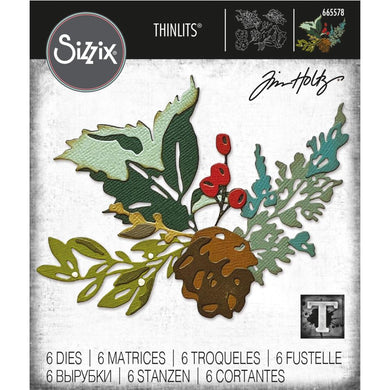 Tim Holtz Thinlits Dies by Sizzix -Holiday Brushstroke #2