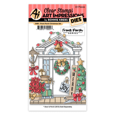 Art Impressions Clear Stamps - Front Porch Christmas Set w/Dies