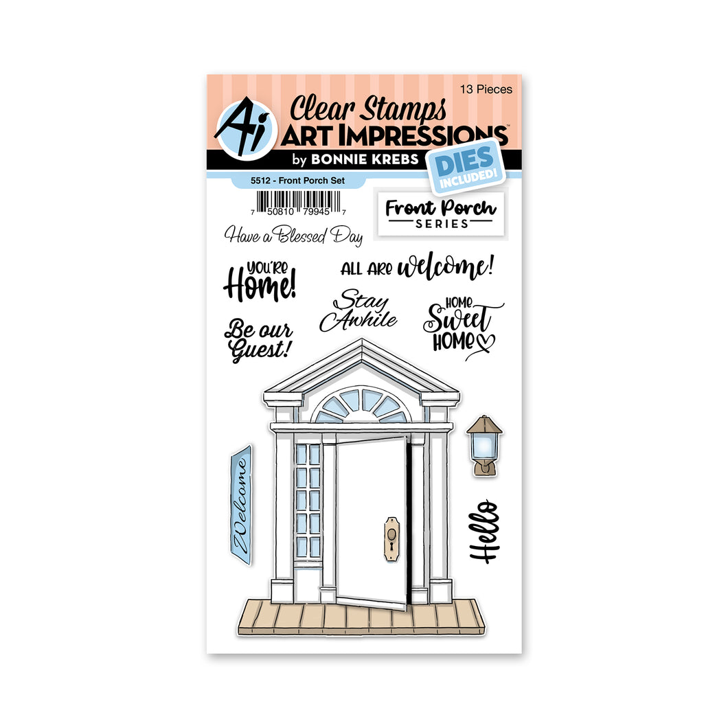 Art Impressions Clear Stamps - Front Porch Set w/Dies