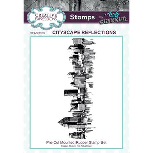 Andy Skinner Rubber Stamp by Creative Expressions - Cityscape Reflections