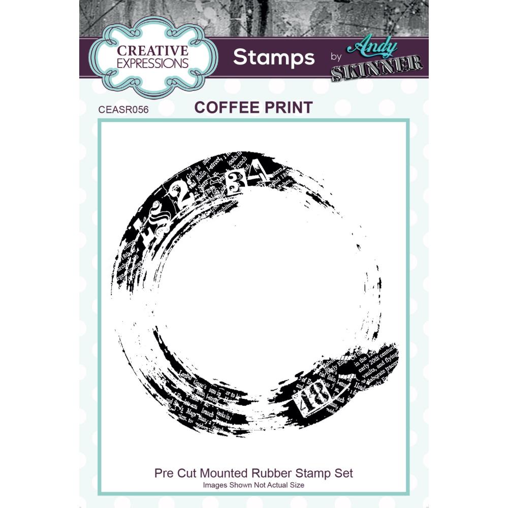 Andy Skinner Rubber Stamp by Creative Expressions - Coffee Print