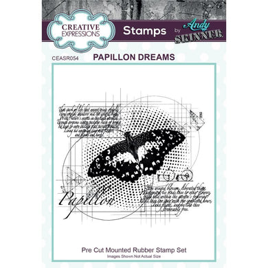 Andy Skinner Rubber Stamp by Creative Expressions - Papillon Dreams