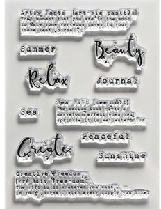 Art Journal Specials, Journal Words Clear Stamps