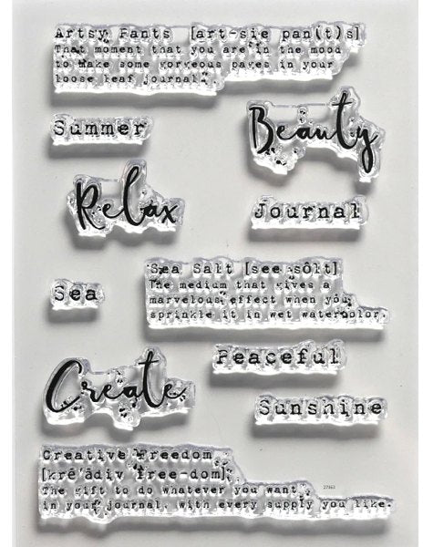 Art Journal Specials, Journal Words Clear Stamps