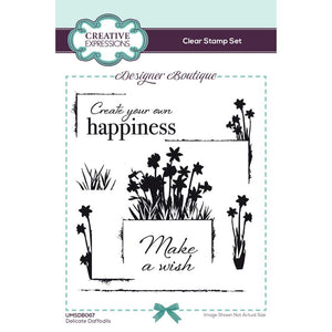 Creative Expressions Designer Boutique A6 Clear Stamps - Delicate Daffodils