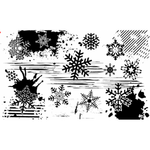 Creative Embellishments Rubber Stamp - Grunge Snowflake
