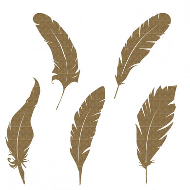 Creative Embellishments Chipboard - Feathers, Small