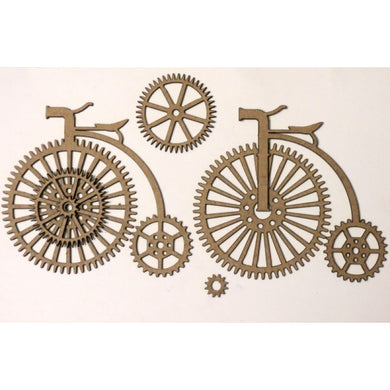 Creative Embellishments Chipboard - Steampunk Antique Bikes
