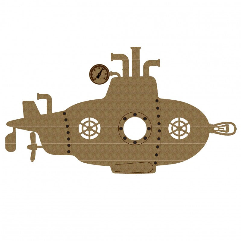 Creative Embellishments Chipboard - Steampunk Submarine