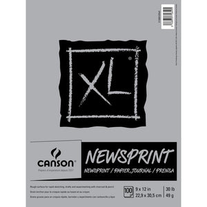 Canson XL Rough Newsprint Paper Pad 9"x12"