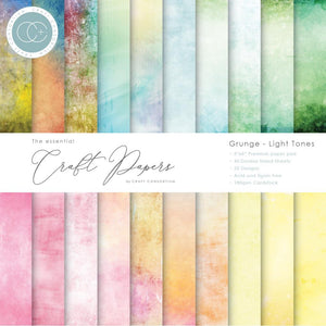 Craft Consortium Paper Pad - Grunge - Light Tones 6" x 6"