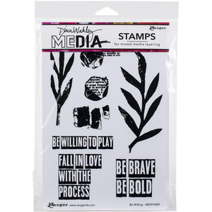 Dina Wakley Media Cling Stamps - Be Willing