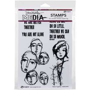 Dina Wakley Media Cling Stamps - Better Together