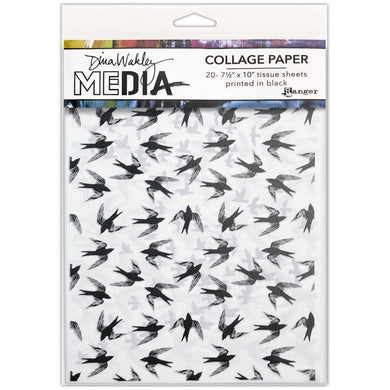 Dina Wakley Media Collage Tissue Paper, Flying Things 7.5