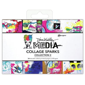 Dina Wakley Media Collage Sparks 6"X4"  Collection 2