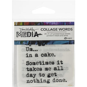Dina Wakley Media Collage Tissue Paper, Collage Words - You Choose