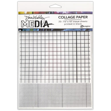 Dina Wakley Media Collage Tissue Paper, Grids 7.5