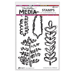 Dina Wakley Media Cling Stamps - Scribbled Branches