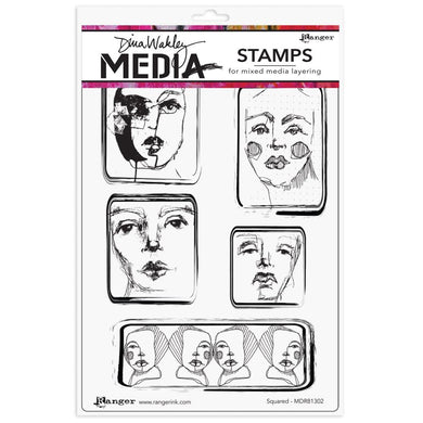 Dina Wakley Media Cling Stamps - Squared