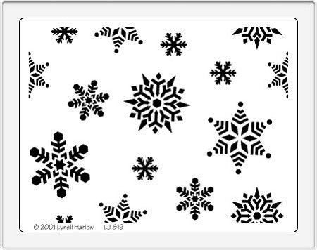 Dreamweaver Metal Stencil - Snowflake Background