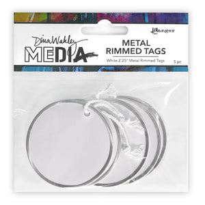 Dina Wakley Media Metal Rimmed Tags 2.25" 5/Pkg