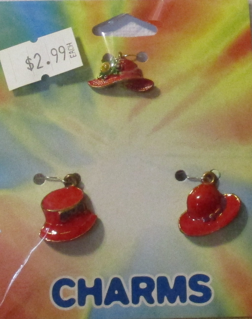 Darice Jewelry Making Metal Charms - Red Hats