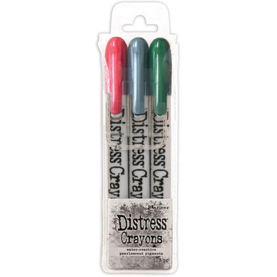 Tim Holtz Pearlescent Distress Crayons Holiday Set #1