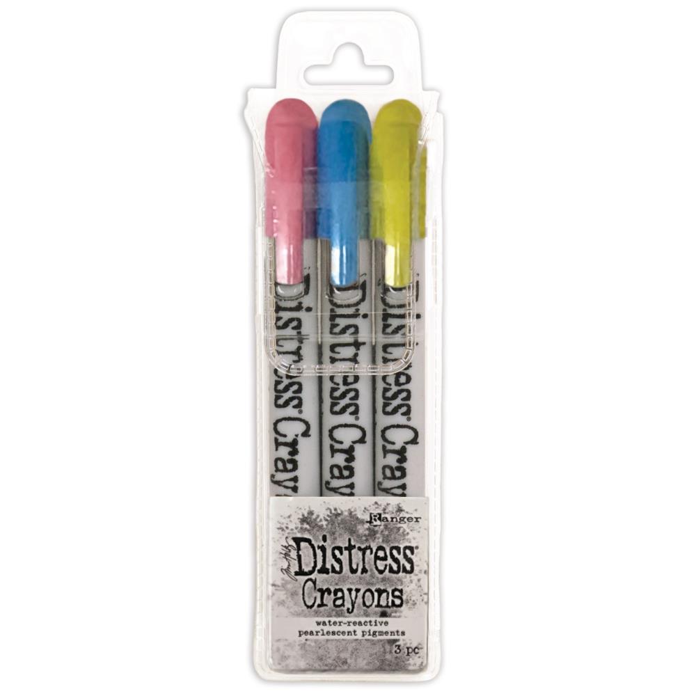 Tim Holtz Pearlescent Distress Crayons Holiday Set #2