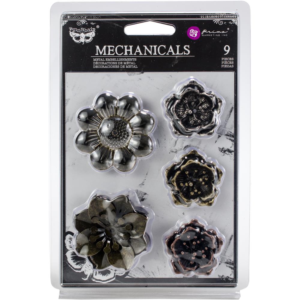 Finnabair Mechanicals Metal Embellishments - Flowers