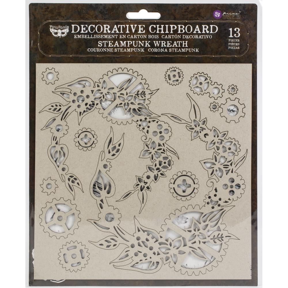 Finnabair Decorative Chipboard - Steampunk Wreath