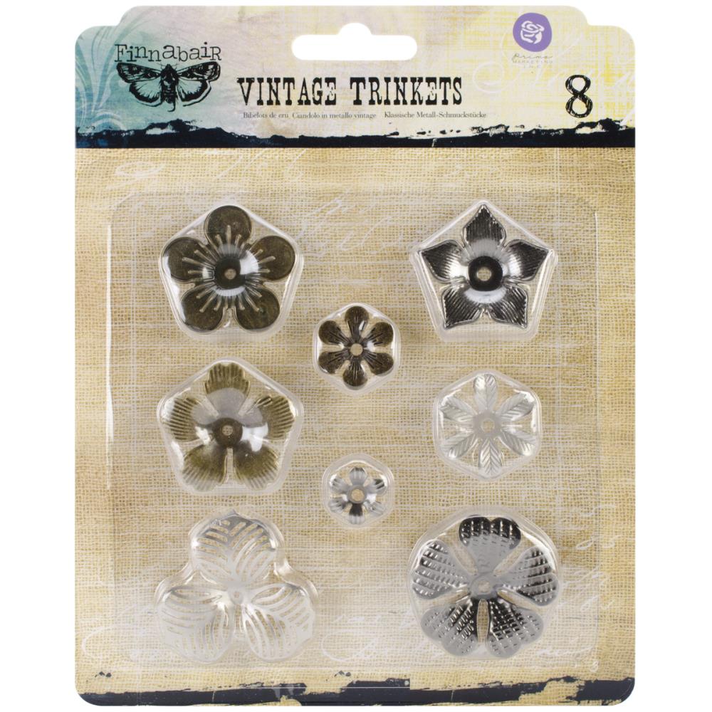 Finnabair Vintage Trinkets Metal Embellishments - Mini Flower