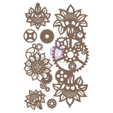 Finnabair Decorative Chipboard - Machine Floral Decors
