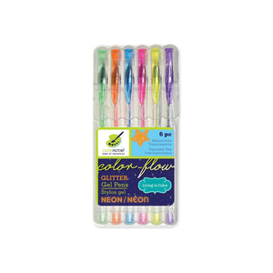 Living In Color Color-Flow Glitter Gel Pen Set - Neons