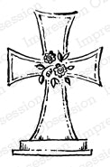 Impression Obsession Rubber Stamp - Easter Cross