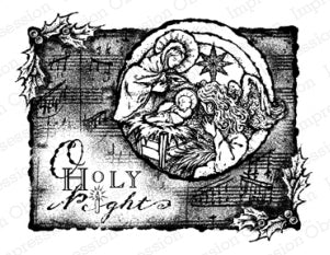Impression Obsession Rubber Stamp - Holy Night Collage