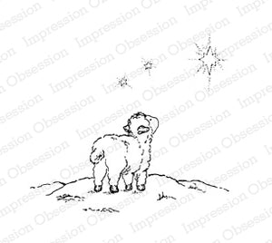 Impression Obsession Rubber Stamp - Lamb Waiting