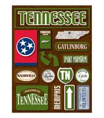 Jet Setters Dimensional Stickers - Tennessee