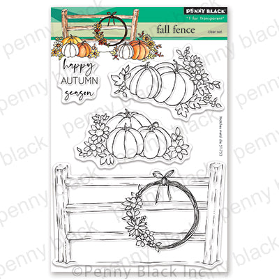 Penny Black Clear Stamp - Fall Fence