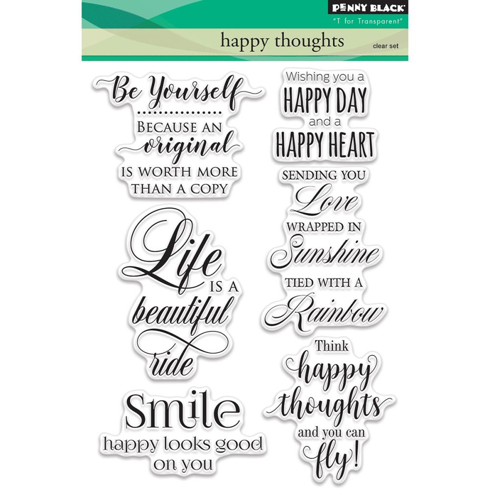 Penny Black Clear Stamp - Happy Thoughts