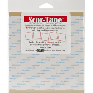 Scor-Tape 6" x 6" Dbl. Sided Adhesive Sheets